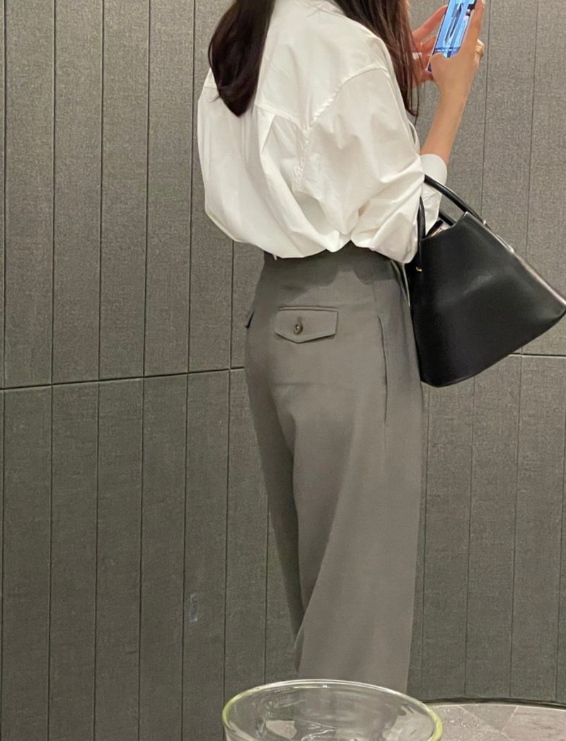 Moani - Korean Women Fashion - #restrostyle - Pintuck Wide Slacks - 8