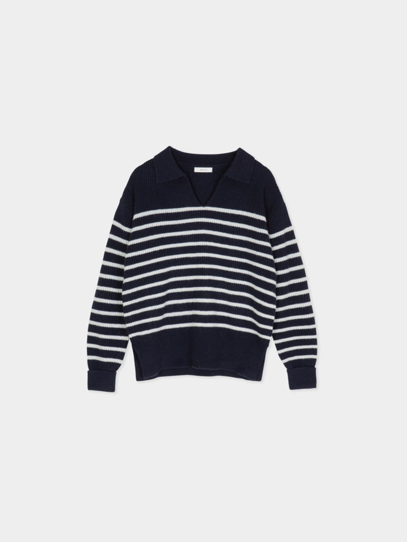 Moani - Korean Women Fashion - #thelittlethings - Wool Cashmere Stripe Knit Pullover - 5