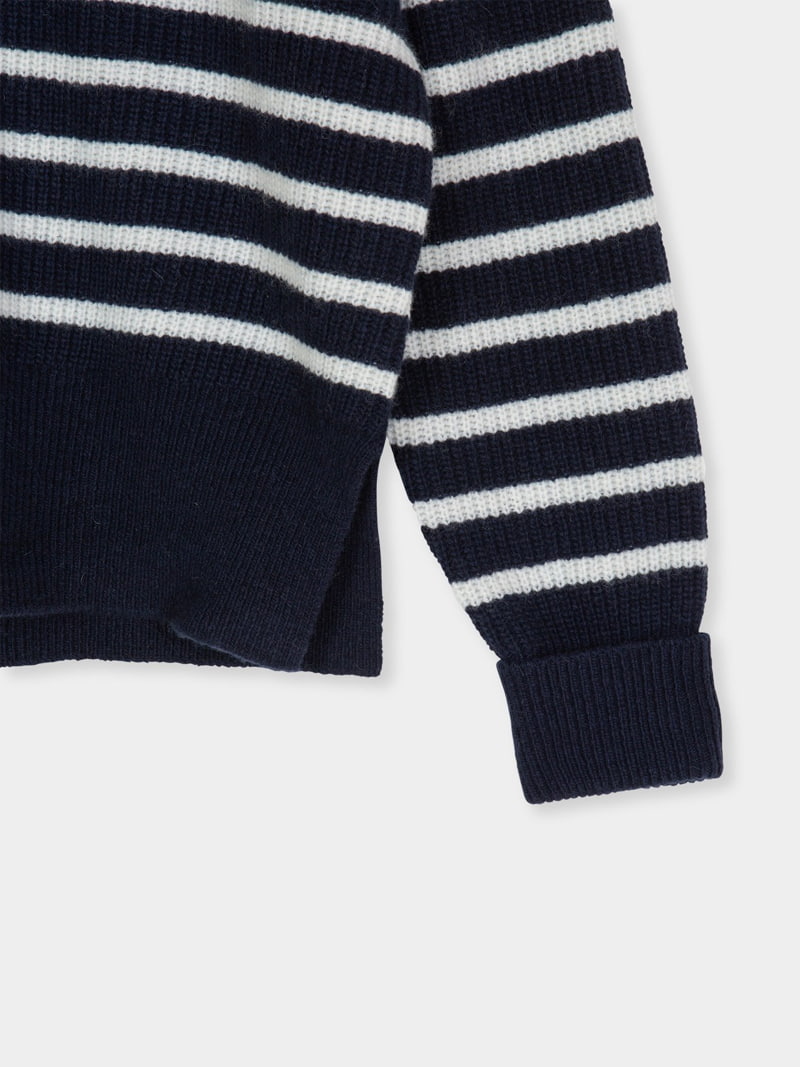 Moani - Korean Women Fashion - #womensfashion - Wool Cashmere Stripe Knit Pullover - 7