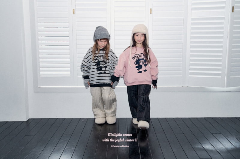 Mollybin - Korean Children Fashion - #Kfashion4kids - Stripe Quilting Pants - 6