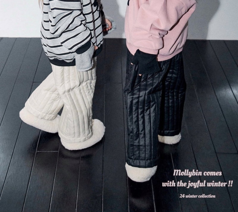 Mollybin - Korean Children Fashion - #discoveringself - Stripe Quilting Pants