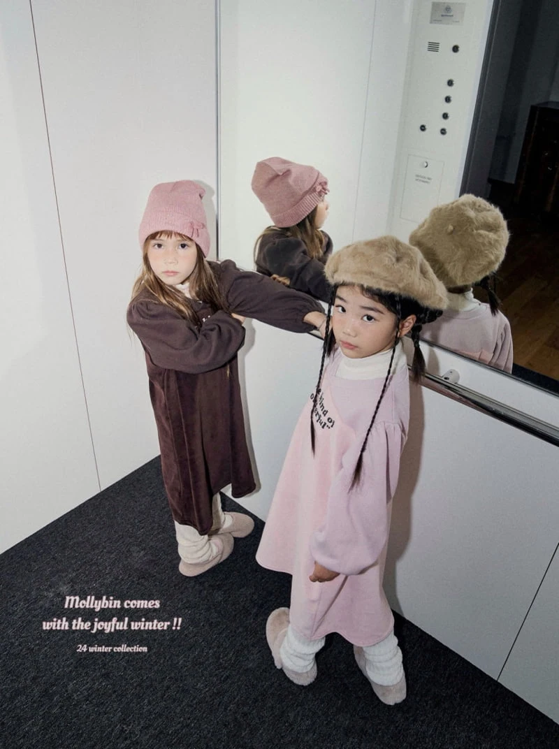 Mollybin - Korean Children Fashion - #discoveringself - Momo Velvet One-piece - 4