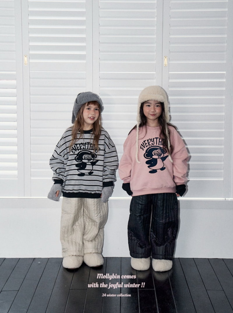 Mollybin - Korean Children Fashion - #kidsshorts - Stripe Quilting Pants - 3