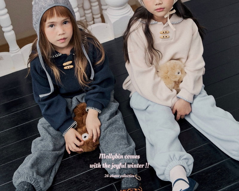 Mollybin - Korean Children Fashion - #kidsshorts - Lumy Collar Knit Pullover