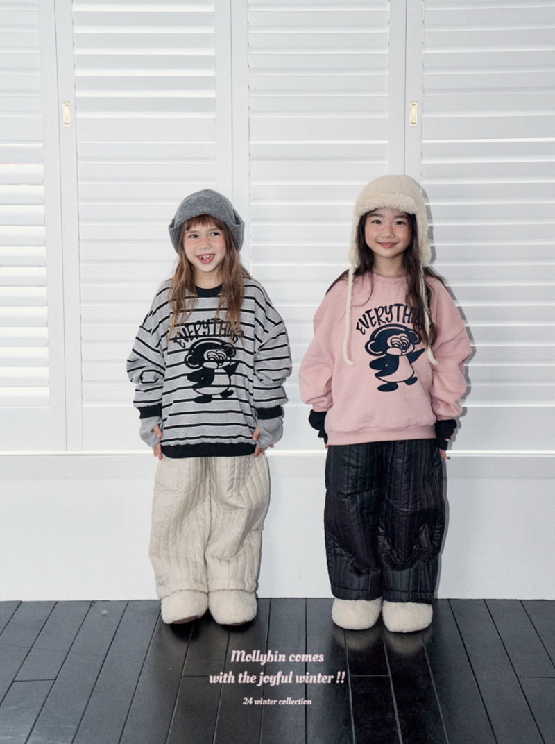 Mollybin - Korean Children Fashion - #kidsshorts - Stripe Quilting Pants - 4