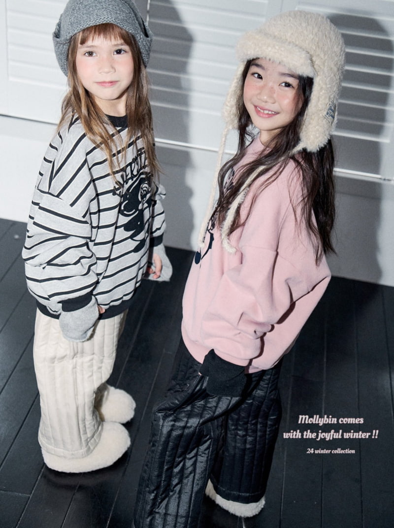 Mollybin - Korean Children Fashion - #todddlerfashion - Stripe Quilting Pants - 11