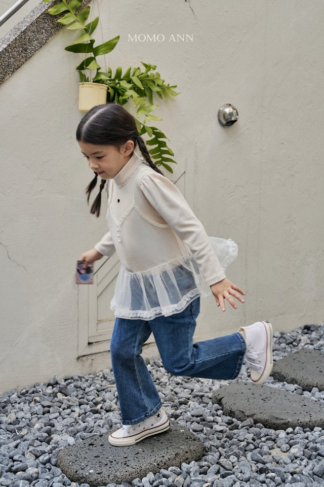 Momo Ann - Korean Children Fashion - #childofig - Winter Denim Bootscut Pants - 6