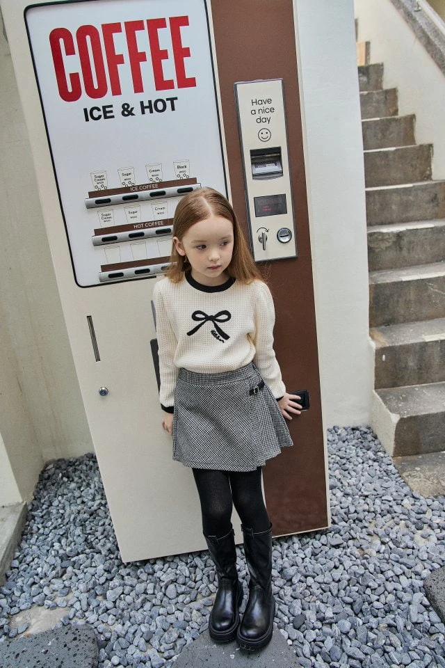 Momo Ann - Korean Children Fashion - #childofig - London Check Skirt