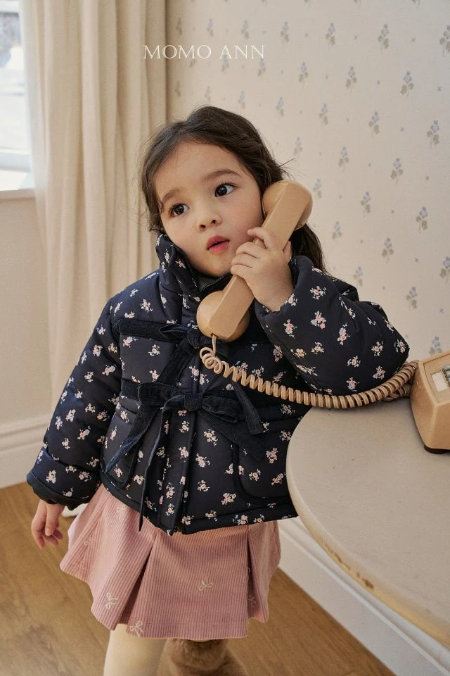 Momo Ann - Korean Children Fashion - #fashionkids - Ribbon Padding Jacket - 9