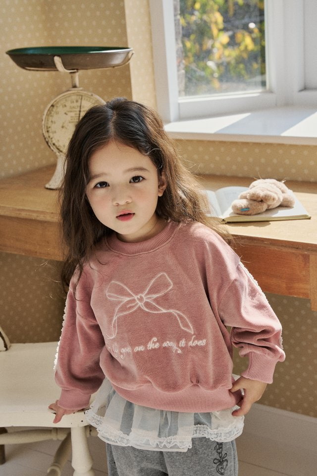 Momo Ann - Korean Children Fashion - #kidsstore - Veloure Sweatshirts - 2