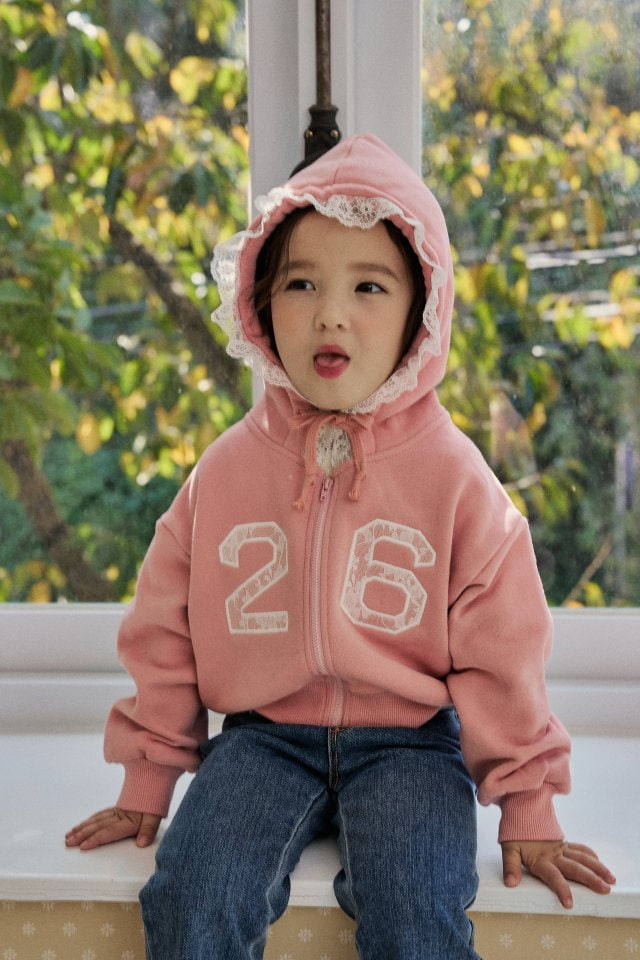 Momo Ann - Korean Children Fashion - #kidsstore - Lace Zip-up Jacket - 8