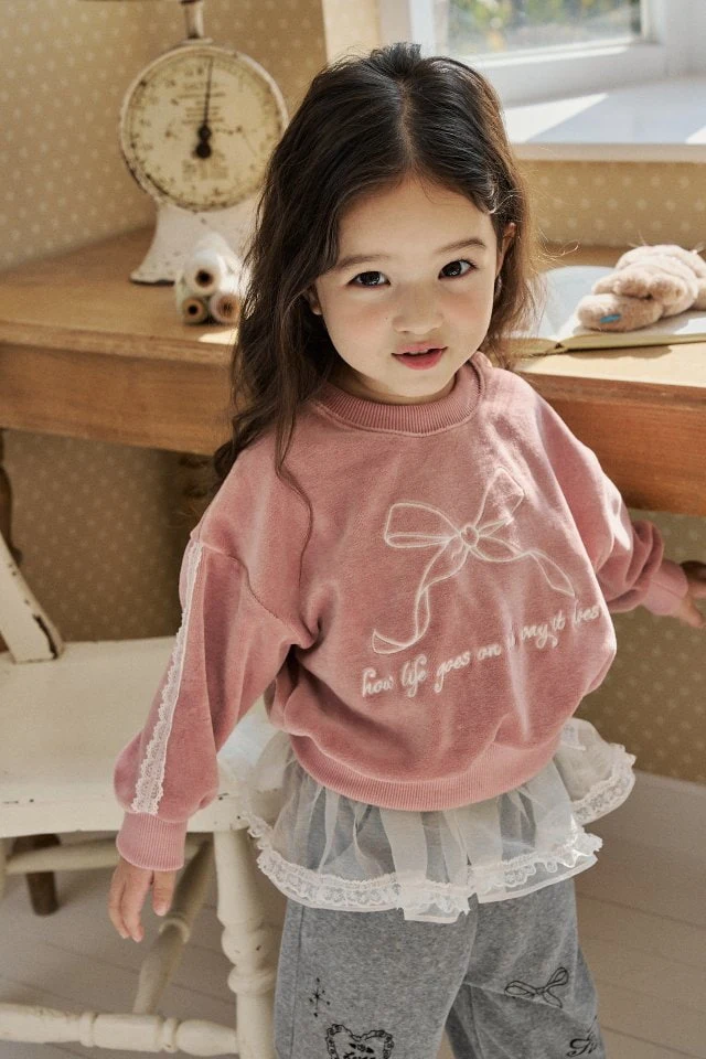 Momo Ann - Korean Children Fashion - #kidzfashiontrend - Veloure Sweatshirts - 3