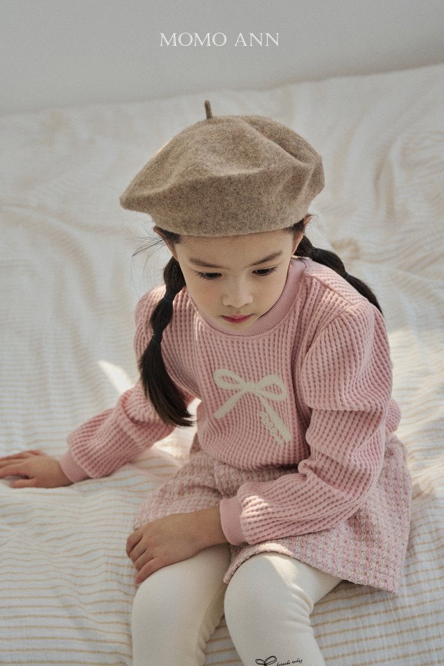 Momo Ann - Korean Children Fashion - #kidzfashiontrend - Ribbon Waffle Tee - 11