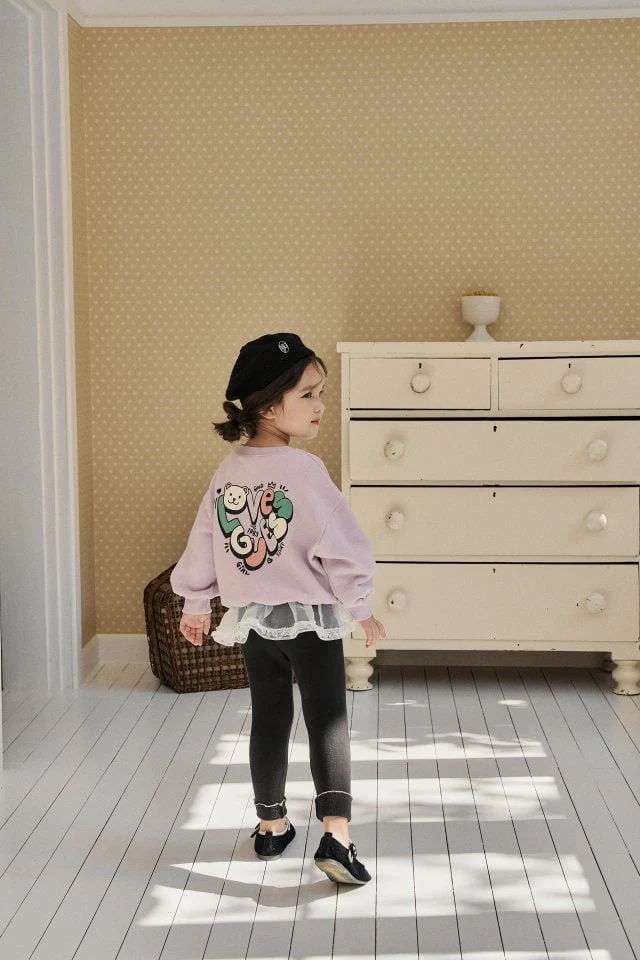 Momo Ann - Korean Children Fashion - #littlefashionista - Heart Bear Sweatshirts - 8