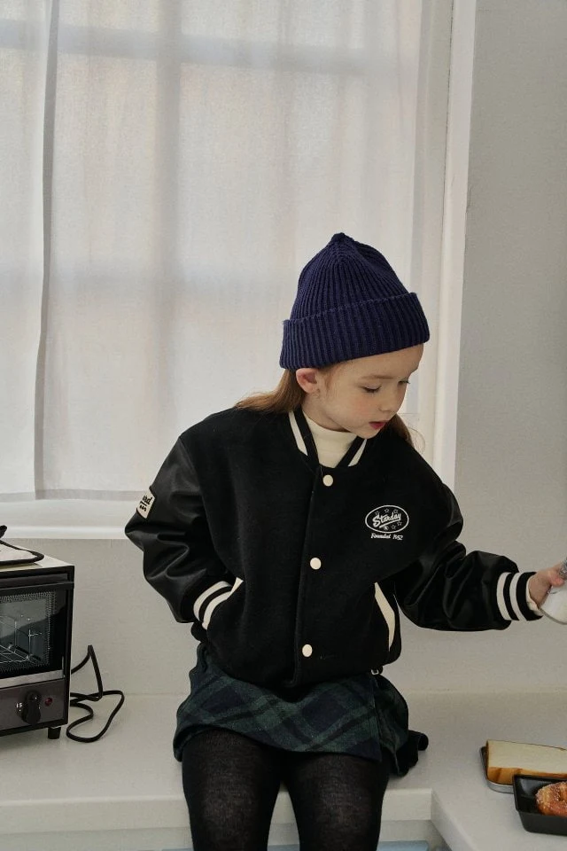 Momo Ann - Korean Children Fashion - #toddlerclothing - Wool Baseball Jumper - 3