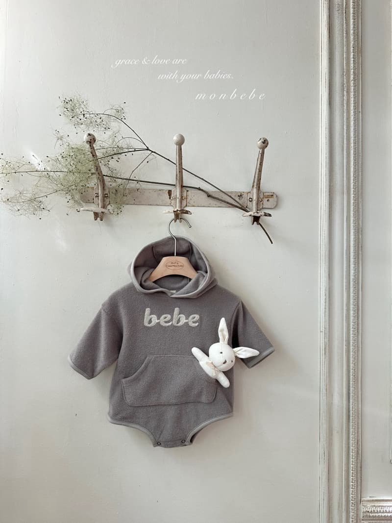 Monbebe - Korean Baby Fashion - #babylifestyle - Bebe Hoodie Boydsuit - 2