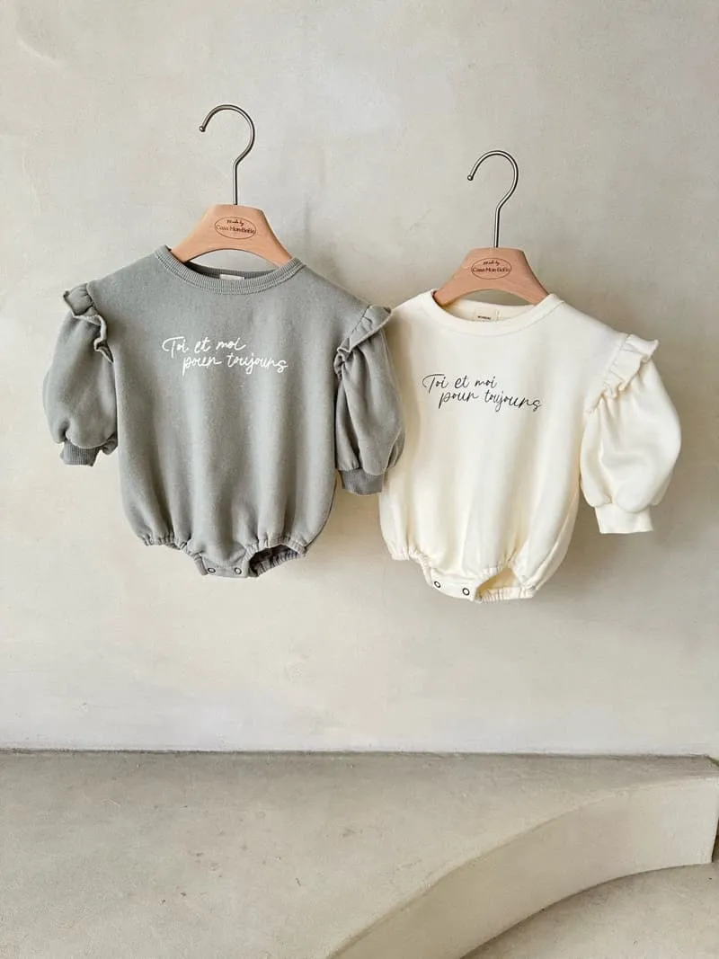 Monbebe - Korean Baby Fashion - #babywear - You Me Cotton Bodysuit