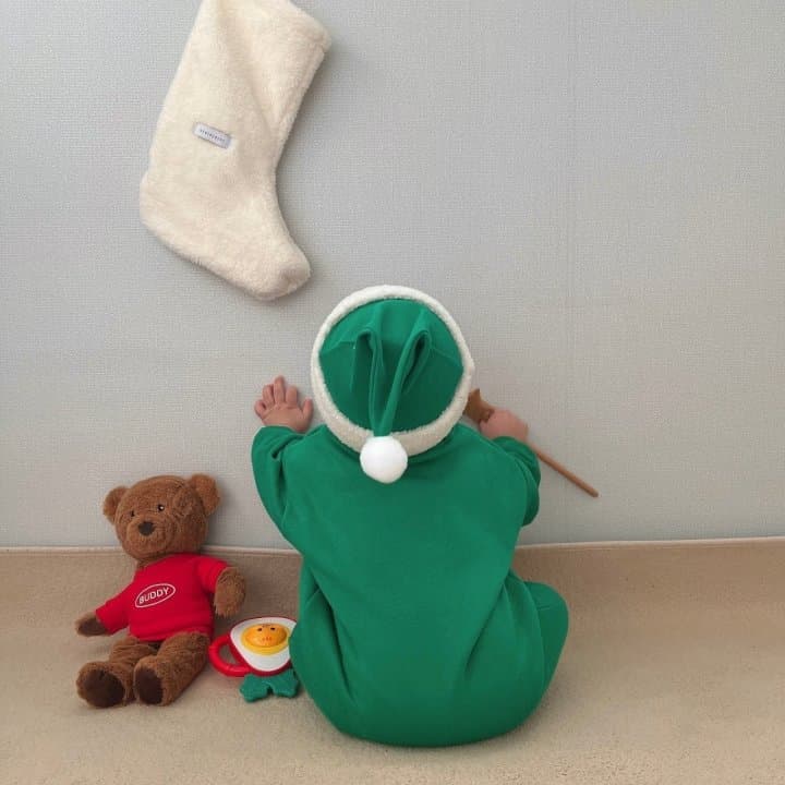 Moran - Korean Baby Fashion - #smilingbaby - Rudolph Mini Bodysuit with Hat - 4