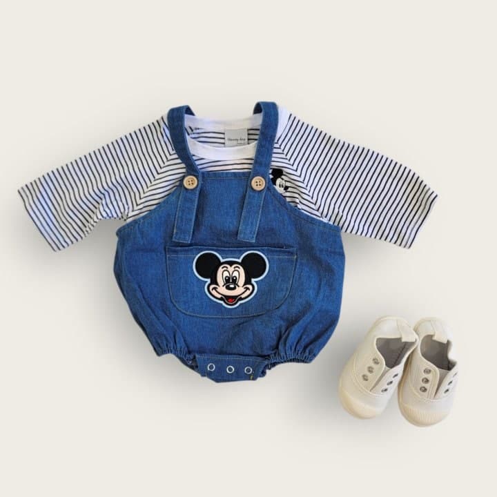 Moran - Korean Baby Fashion - #babyboutiqueclothing - Denim Overall Suit - 3