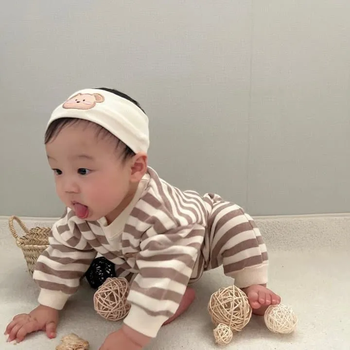 Moran - Korean Baby Fashion - #babylifestyle - Fleeced Bear Bodysuit - 7