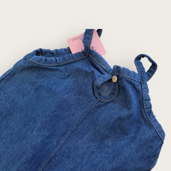 Moran - Korean Baby Fashion - #babyootd - Pocket Denim Suit - 5