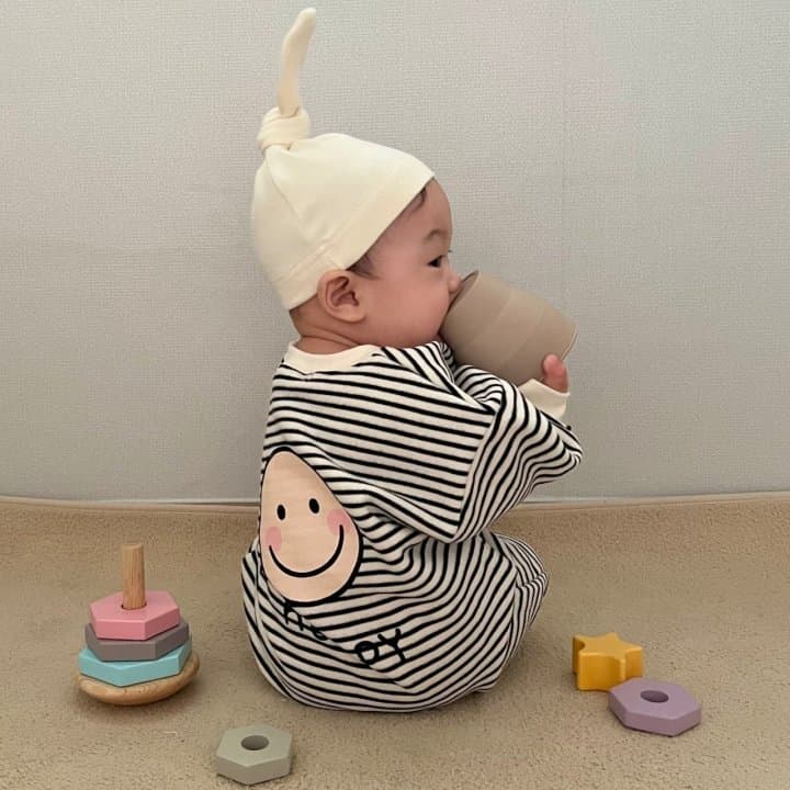 Moran - Korean Baby Fashion - #babyoutfit - Happy Fleeced Bodysuit - 11