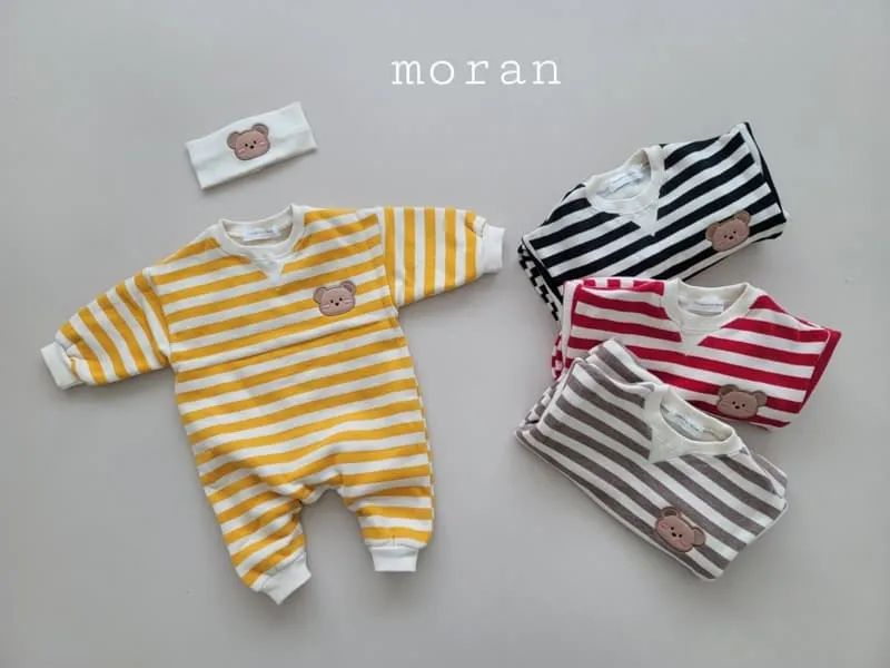 Moran - Korean Baby Fashion - #babywear - Fleeced Bear Bodysuit - 12