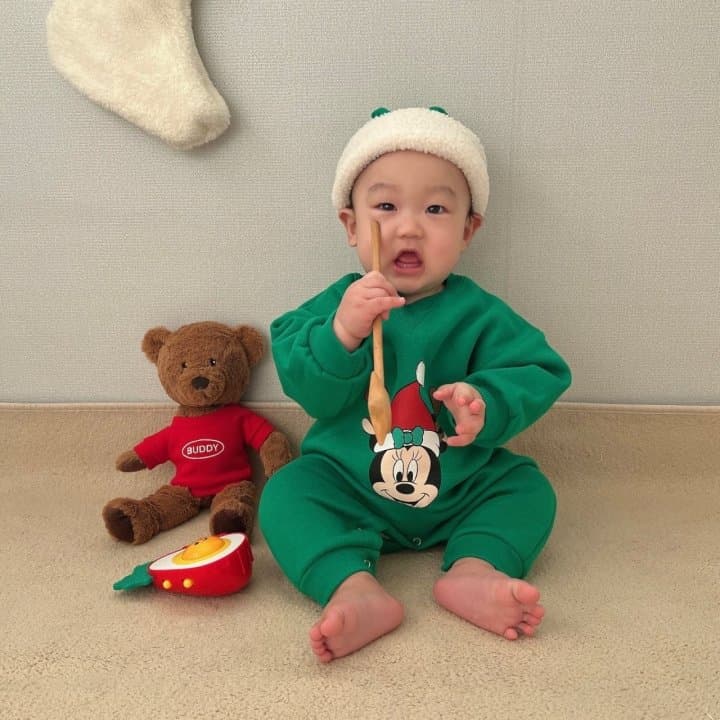 Moran - Korean Baby Fashion - #onlinebabyboutique - Rudolph Mini Bodysuit with Hat