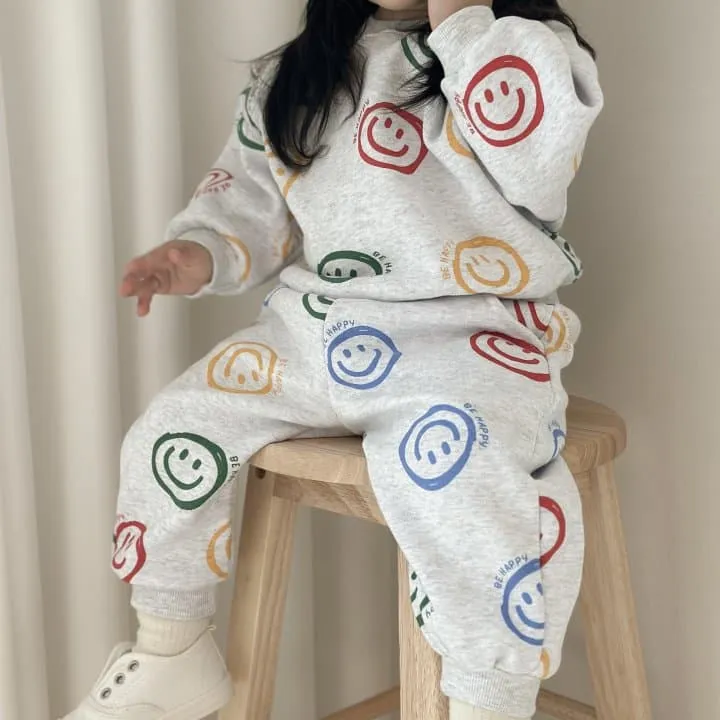 Moran - Korean Children Fashion - #childofig - Be Happy Top Bottom Set - 7