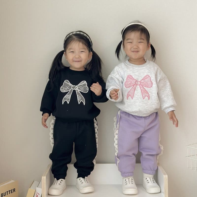 Moran - Korean Children Fashion - #discoveringself - Lace Jogger Pants - 4