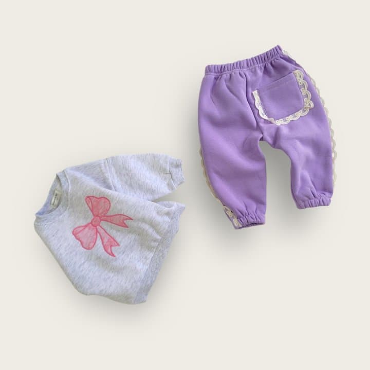 Moran - Korean Children Fashion - #fashionkids - Lace Jogger Pants - 4