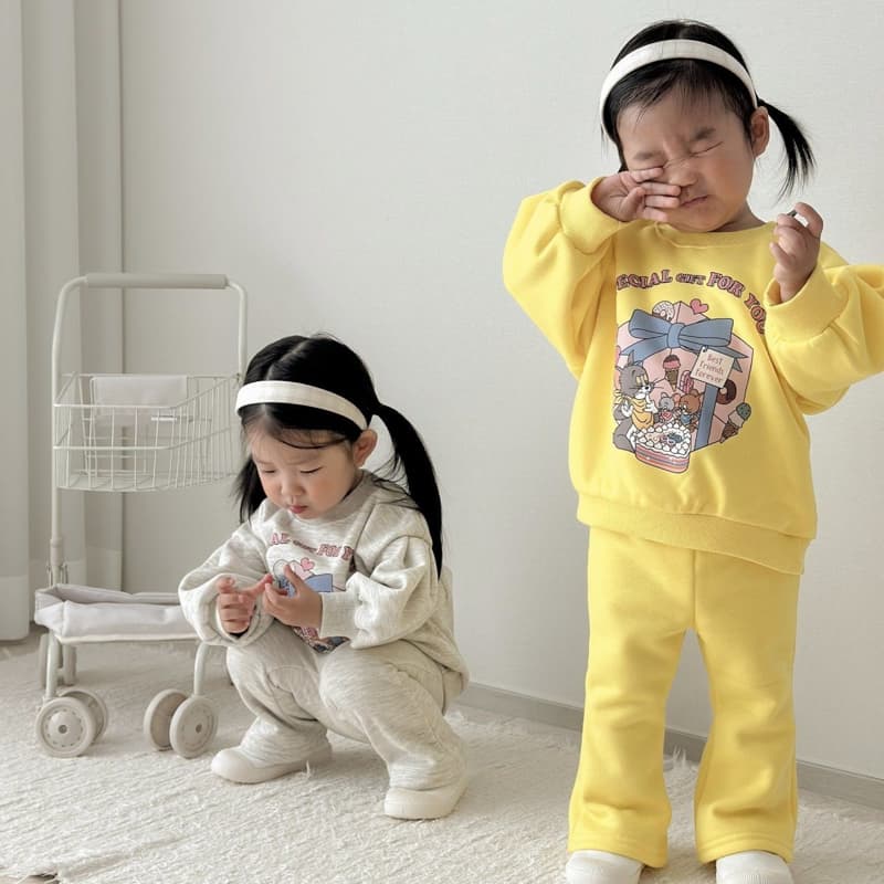 Moran - Korean Children Fashion - #littlefashionista - Friends Top Bottom Set - 4