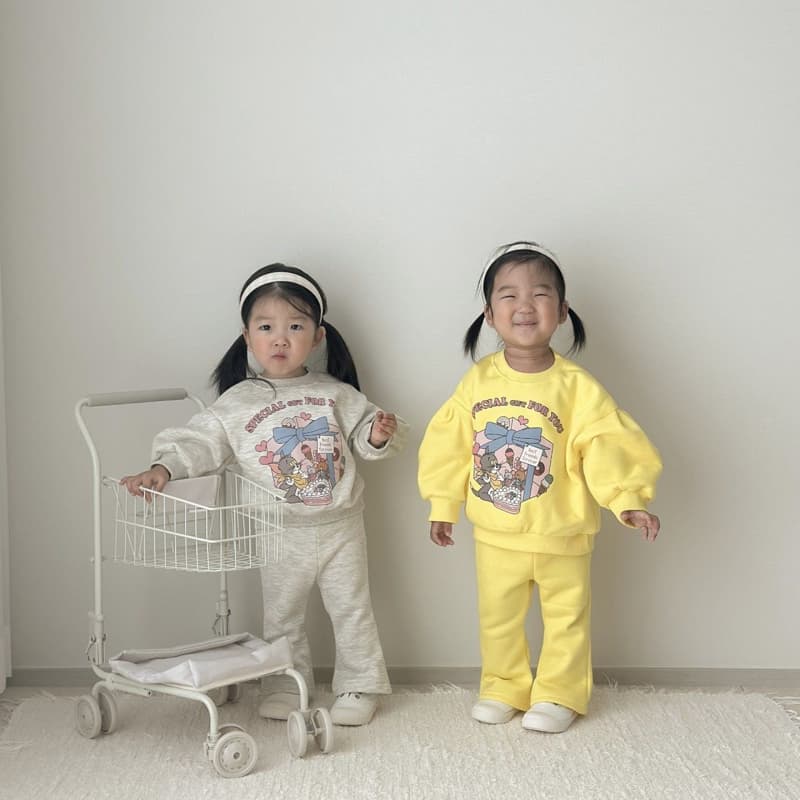 Moran - Korean Children Fashion - #toddlerclothing - Friends Top Bottom Set - 8