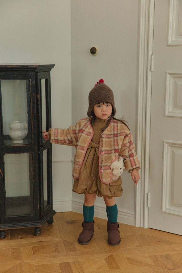 Mumunbaba - Korean Children Fashion - #kidzfashiontrend - Winter Check Jacket - 4