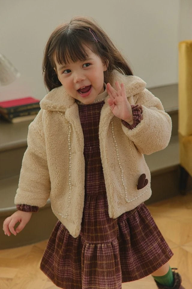 Mumunbaba - Korean Children Fashion - #kidsshorts - Pearl Dumble Jacket - 9