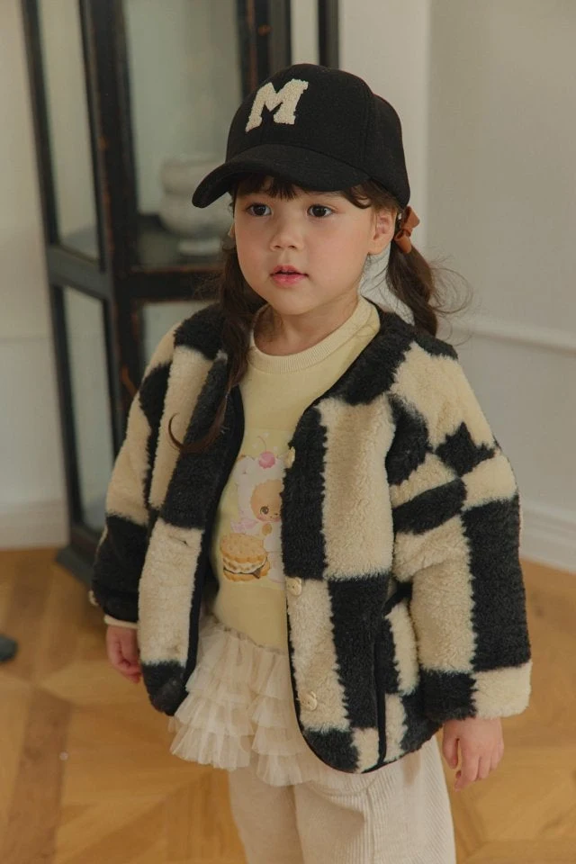 Mumunbaba - Korean Children Fashion - #kidsstore - Cozy Chess Jacket