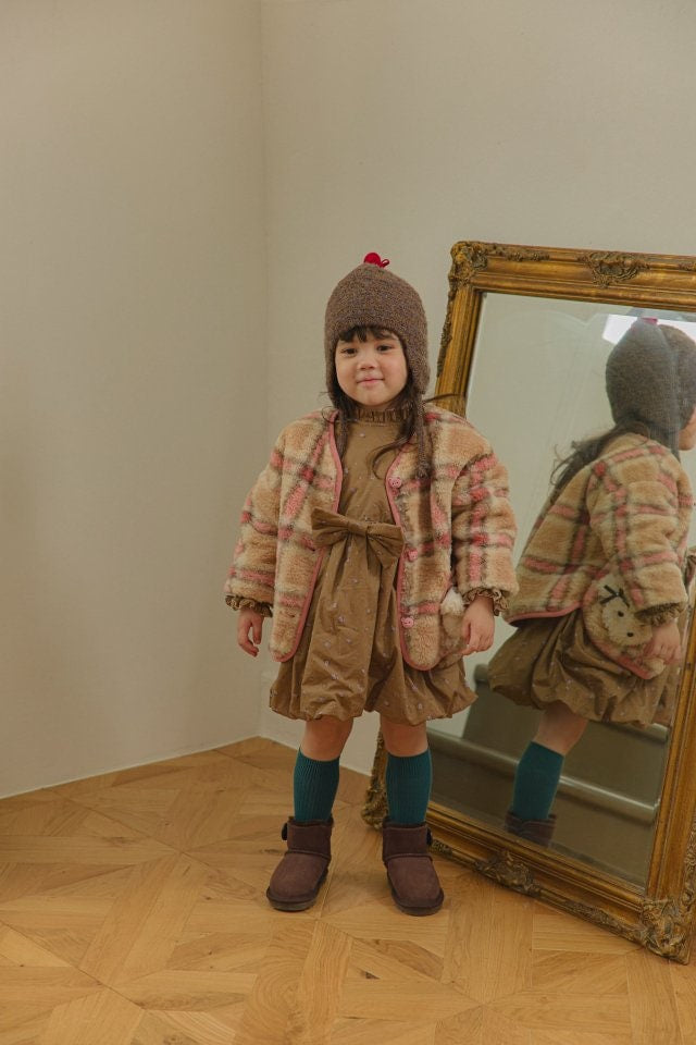 Mumunbaba - Korean Children Fashion - #minifashionista - Winter Check Jacket - 7