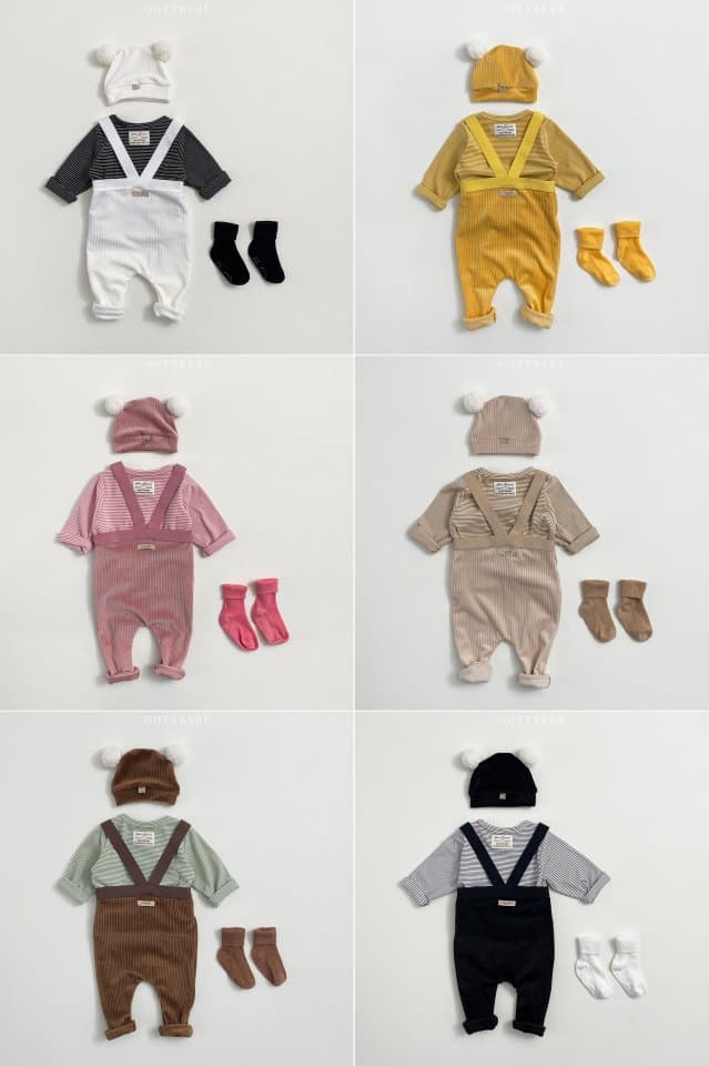 My Bebe - Korean Baby Fashion - #babyboutique - Mink Overall Leggings (Baby) - 12