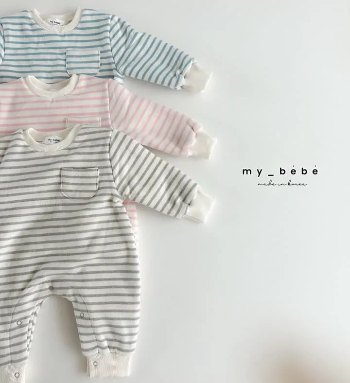 My Bebe - Korean Baby Fashion - #babyboutique - Striped Body Suit - 2