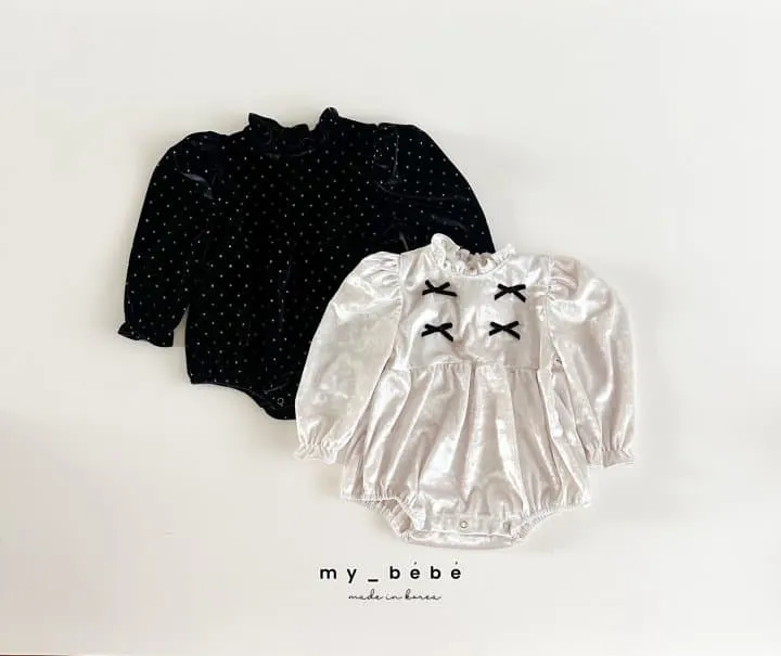 My Bebe - Korean Baby Fashion - #babyboutique - Velvet Ruffle Suit