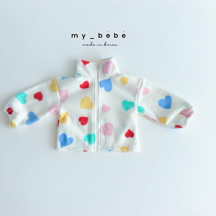 My Bebe - Korean Baby Fashion - #smilingbaby - Nice Fleece Zip-up - 4