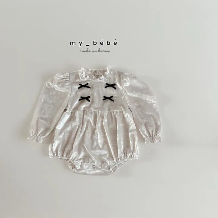 My Bebe - Korean Baby Fashion - #babyboutiqueclothing - Velvet Ruffle Suit - 3