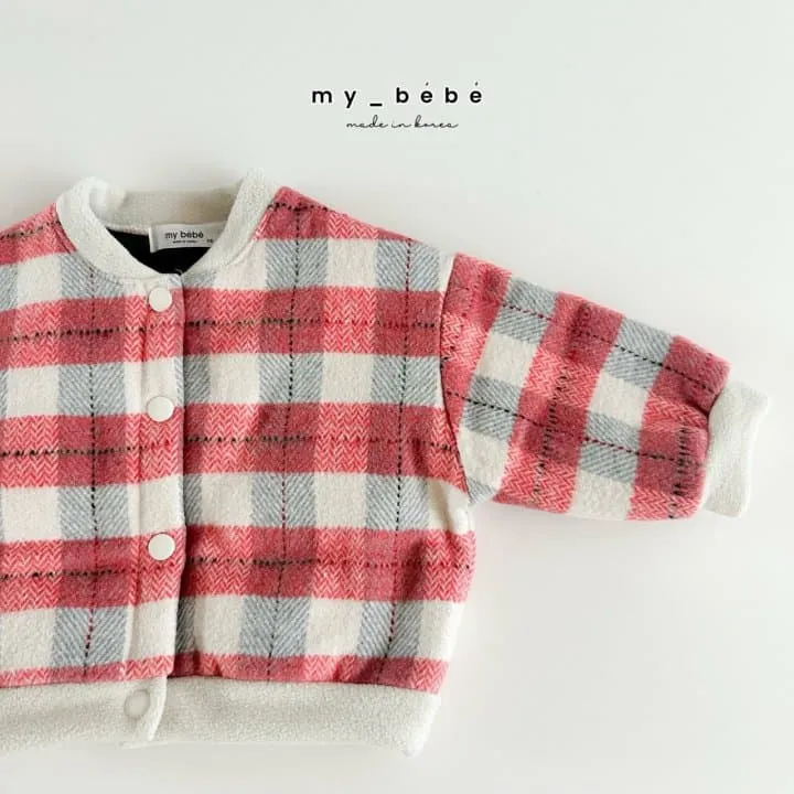 My Bebe - Korean Baby Fashion - #babyboutiqueclothing - Check Bonding Blouson - 7