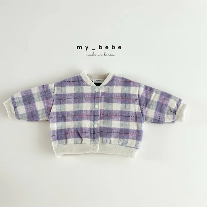 My Bebe - Korean Baby Fashion - #babyclothing - Check Bonding Blouson - 8