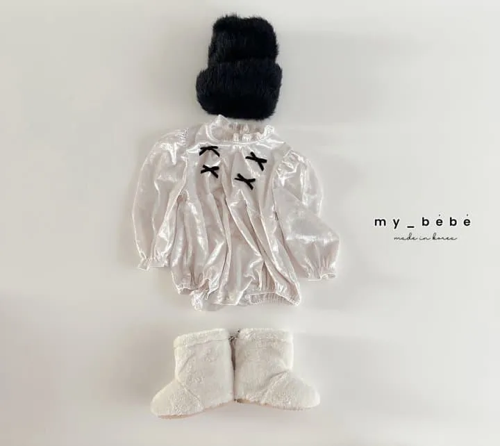 My Bebe - Korean Baby Fashion - #babyfashion - Velvet Ruffle Suit - 5