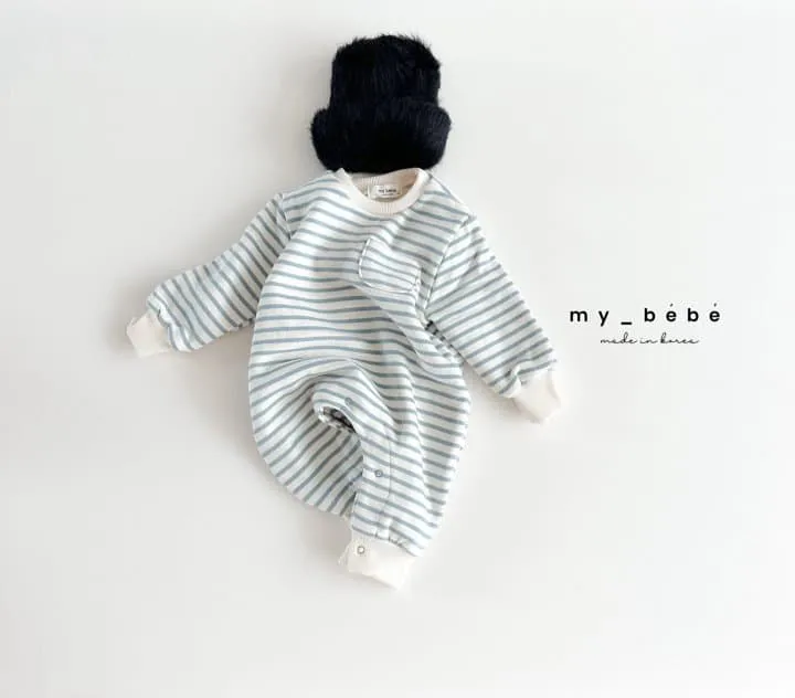 My Bebe - Korean Baby Fashion - #babylifestyle - Striped Body Suit - 9