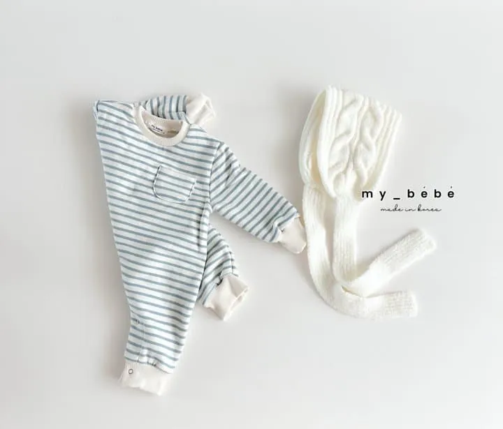 My Bebe - Korean Baby Fashion - #babyoninstagram - Striped Body Suit - 10