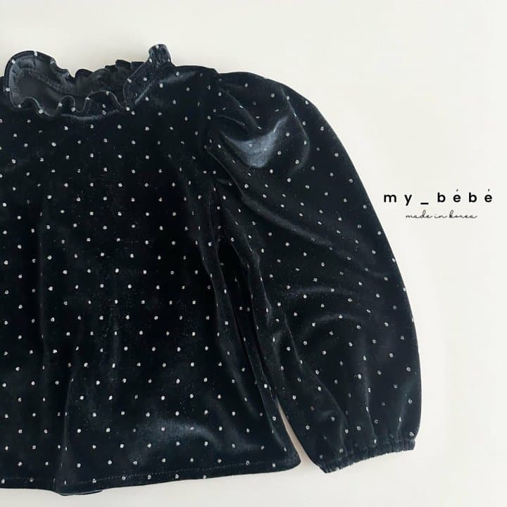 My Bebe - Korean Baby Fashion - #babyoninstagram - Velvet Ruffle Blouse - 10