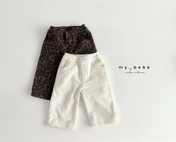 My Bebe - Korean Baby Fashion - #babyootd - Bubble Corduroy Pants - 3