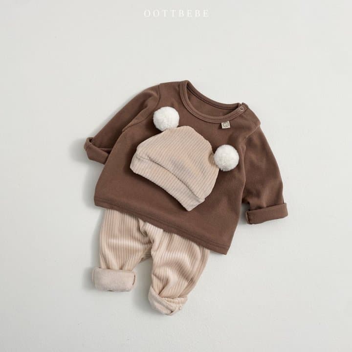 My Bebe - Korean Baby Fashion - #babyoutfit - Mink Bear Hat (Baby) - 5